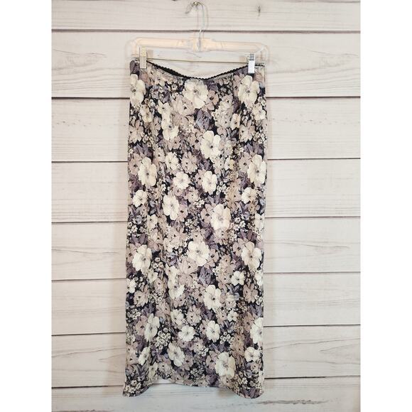 Full Tilt Women's Multicolor Floral Side Slit A-Line Maxi Skirt Size Medium NWT - Picture 2 of 5
